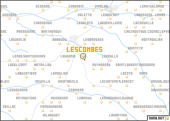 map of Les Combes