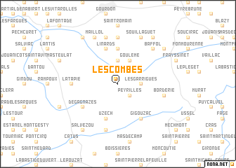 map of Les Combes