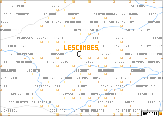 map of Les Combes