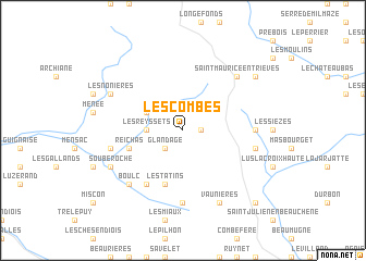 map of Les Combes