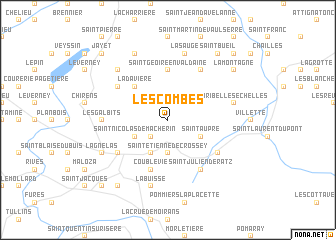 map of Les Combes