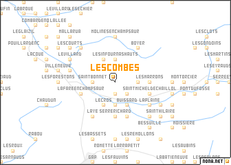 map of Les Combes