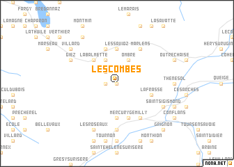 map of Les Combes