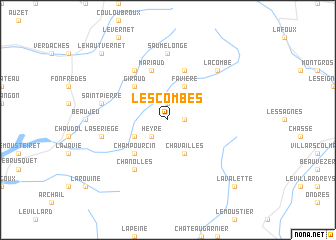 map of Les Combes