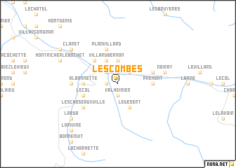 map of Les Combes