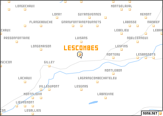 map of Les Combes
