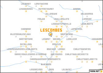 map of Les Combes