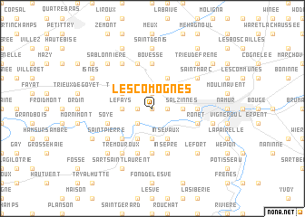 map of Les Comognes