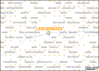 map of Les Comognes