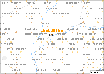 map of Les Comtes