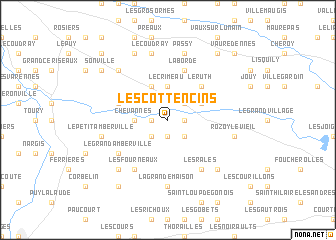 map of Les Cottencins