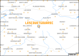 map of Lescouët-Gouarec