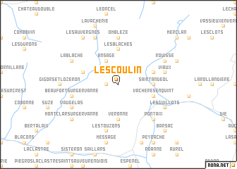 map of LʼEscoulin