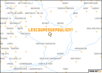 map of Les Coupes-de-Pouligny