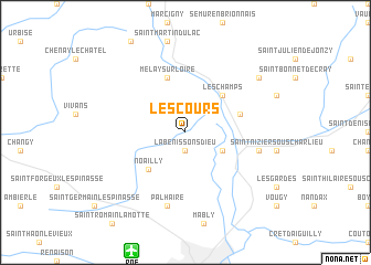 map of Les Cours