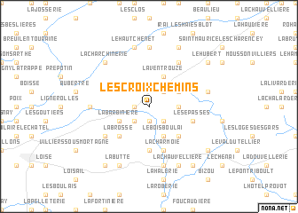 map of Les Croix Chemins