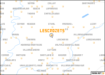 map of Les Crozets