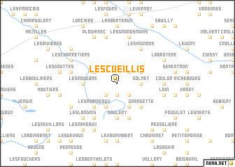 map of Les Cueillis