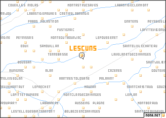 map of Lescuns
