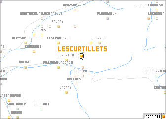 map of Les Curtillets