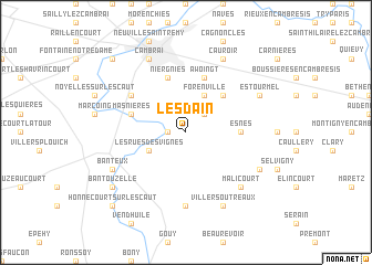map of Lesdain