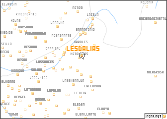 map of Les Dalias