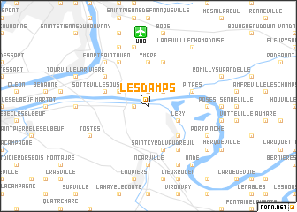 map of Les Damps