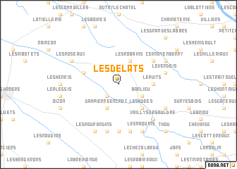 map of Les Délats