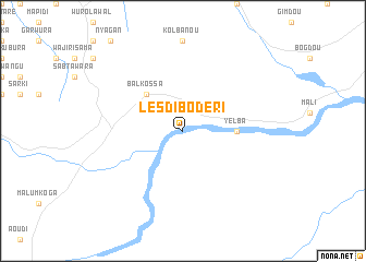 map of Lesdibodéri