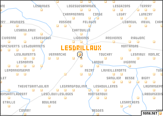 map of Les Drillaux