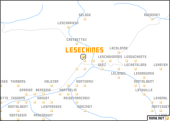 map of Les Échines