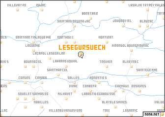 map of Le Ségur-Suech