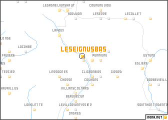 map of Le Seignus-Bas