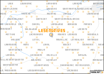 map of Les Endrives