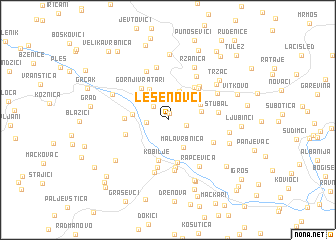 map of Lesenovci