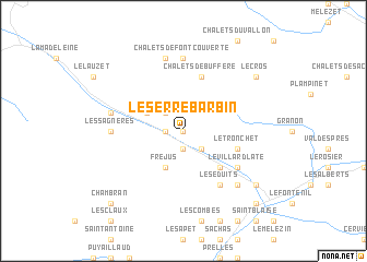 map of Le Serre Barbin