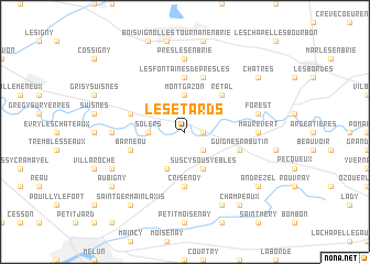 map of Les Étards