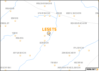 map of Lesets