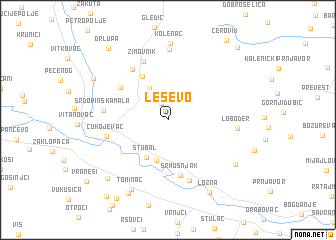 map of Leševo