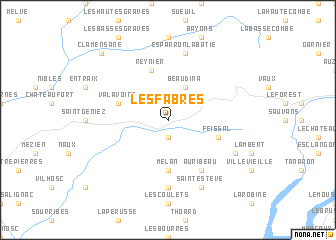 map of Les Fabres