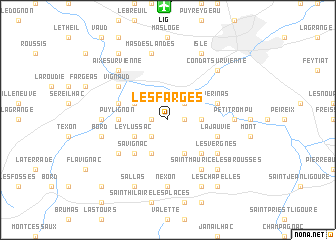 map of Les Farges