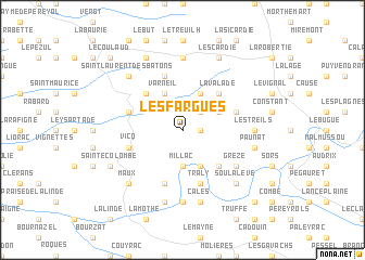 map of Les Fargues