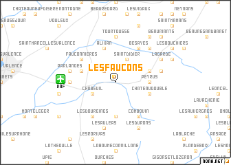 map of Les Faucons