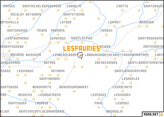 map of Les Fauries