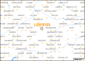 map of Les Fayes