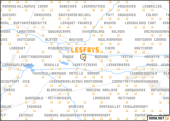 map of Les Fays