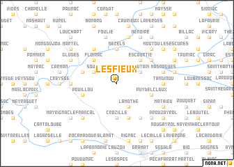 map of Les Fieux