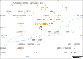 map of Les Fins