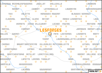 map of Les Forges
