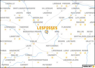 map of Les Fosses